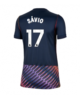 Tottenham Hotspur Savio #17 Maglia Gara Trasferta Repliche 2026-27 Donna Maniche Corte Tottenham Hotspur Savio #17 Maglia Gara Trasferta Repliche 2026-27 Donna Maniche Corte